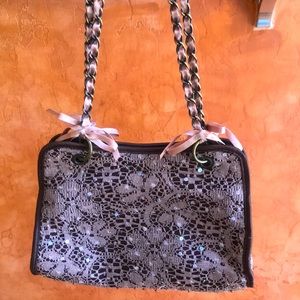 SANTI Beaded Lace Handbag